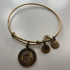 ALEX AND ANI GOLD SAINT ANTHONY BANGLE.